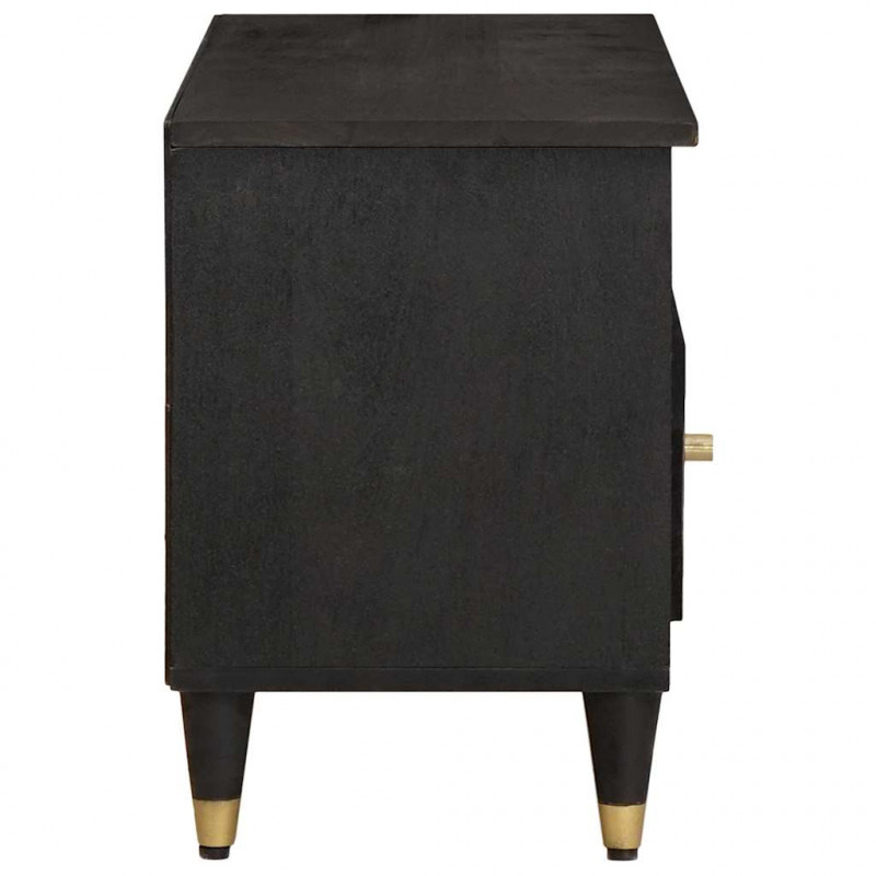 Szafka pod telewizor Czarny 100 x 33 x 46 cm Drewno z mango
