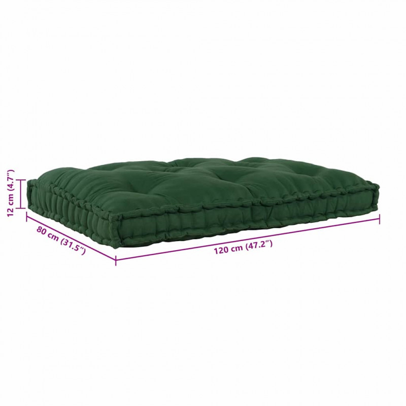Modularny sofa patchworkowy Zielony 120 x 80 x 12 cm tkanina
