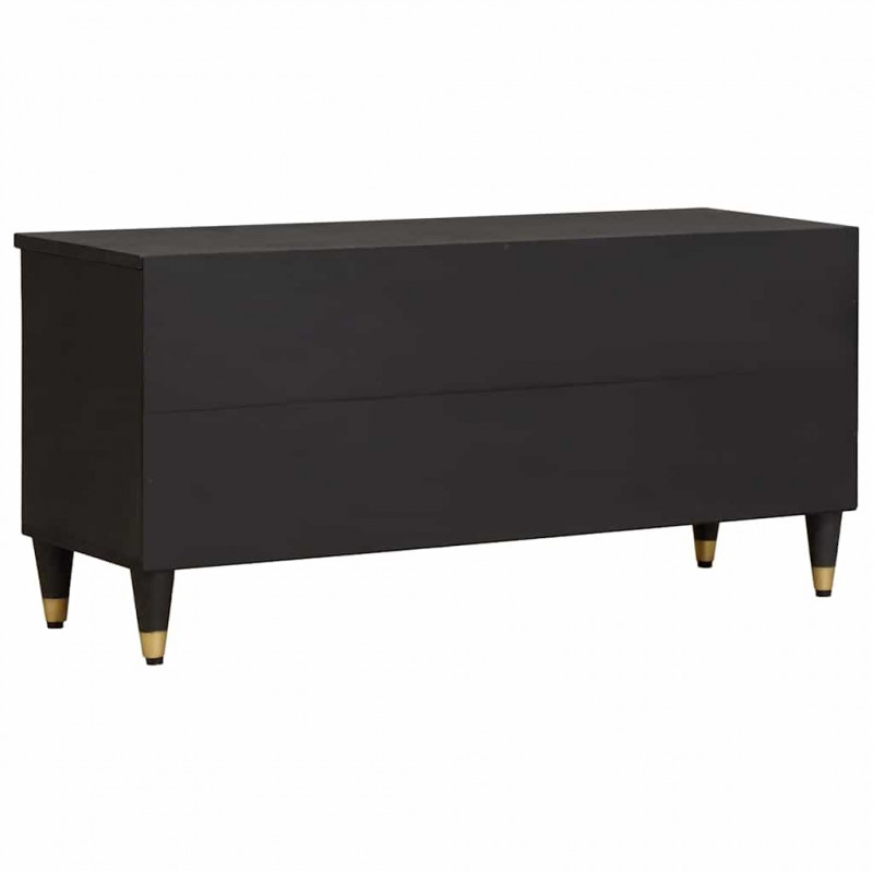 Szafka pod telewizor Czarny 100 x 33 x 46 cm Drewno z mango