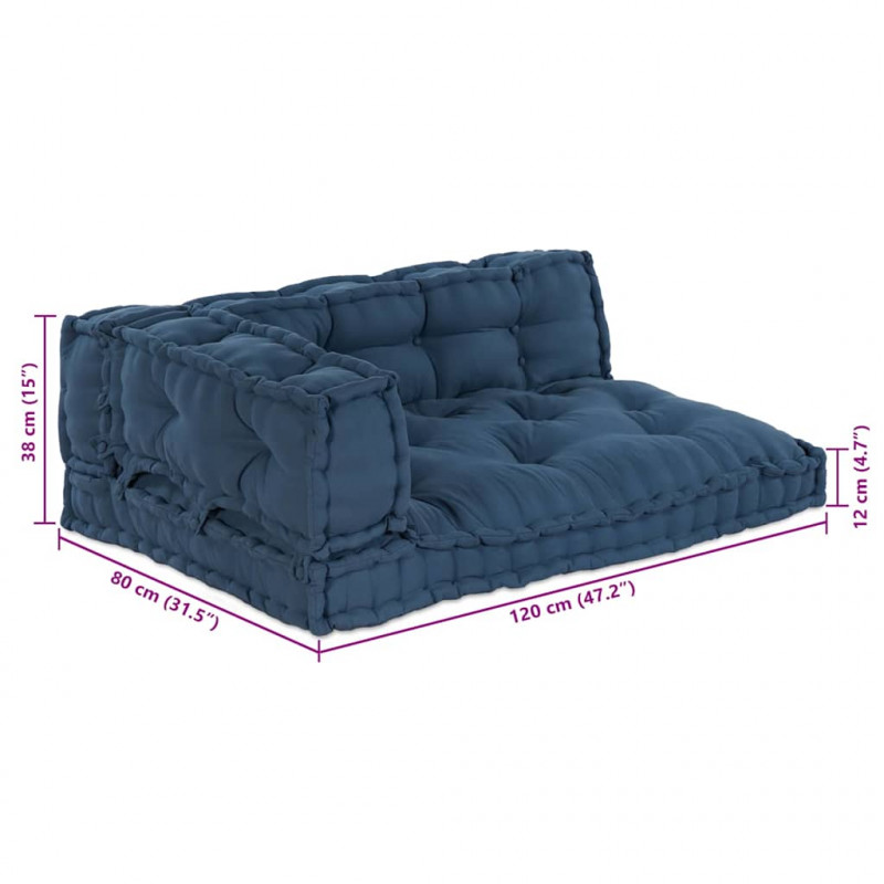 Modularny sofa patchworkowy 3 pcs Indygo 120 x 80 x 38 cm