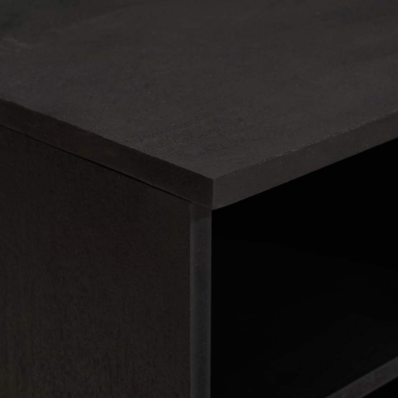 Szafka pod telewizor Czarny 80 x 33 x 46 cm Drewno z mango