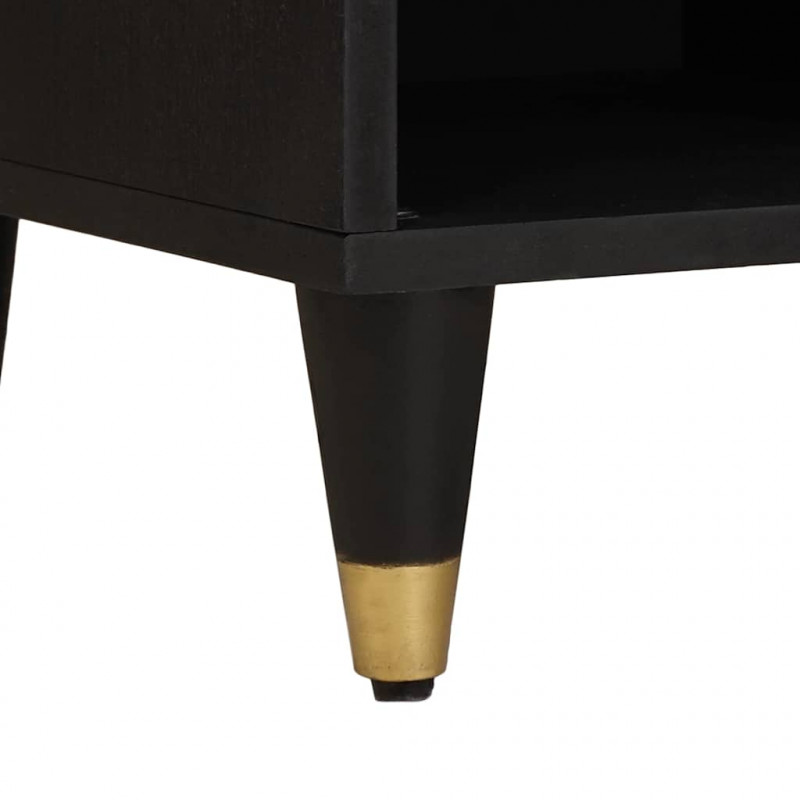 Szafka pod telewizor Czarny 80 x 33 x 46 cm Drewno z mango