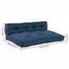 Modularny sofa patchworkowy 2 pcs Indygo 120 x 80 x 38 cm