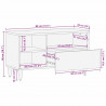 Szafka pod telewizor Czarny 80 x 33 x 46 cm Drewno z mango
