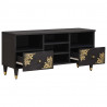 Szafka pod telewizor Czarny 100 x 33 x 46 cm Drewno z mango