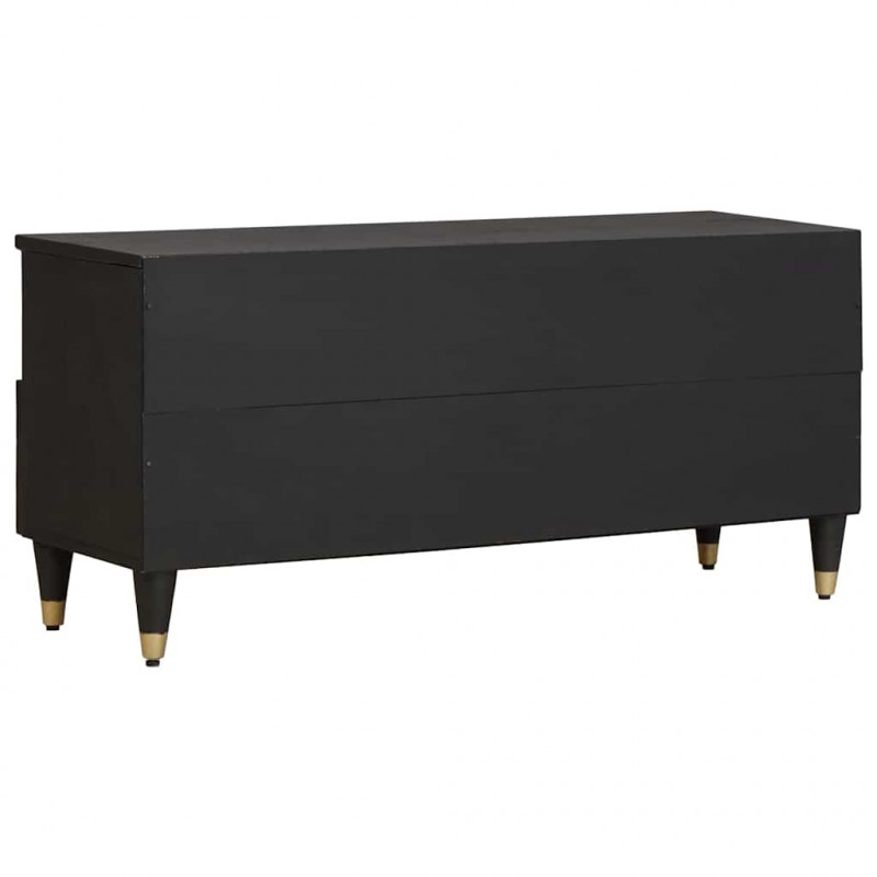 Szafka pod telewizor Czarny 100 x 33 x 46 cm Drewno z mango