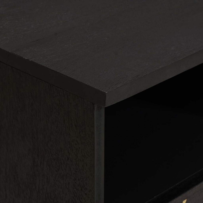 Szafka pod telewizor Czarny 100 x 33 x 46 cm Drewno z mango