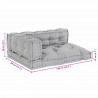 Modularny sofa patchworkowy 3 pcs Szary 120 x 80 x 38 cm