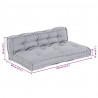Modularny sofa patchworkowy 2 pcs Szary 120 x 80 x 38 cm