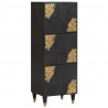 Highboard z półką Czarny 40 x 33 x 110 cm Drewno z mango