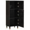 Highboard z półką Czarny 40 x 33 x 110 cm Drewno z mango
