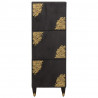 Highboard z półką Czarny 40 x 33 x 110 cm Drewno z mango