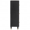 Highboard z półką Czarny 40 x 33 x 110 cm Drewno z mango