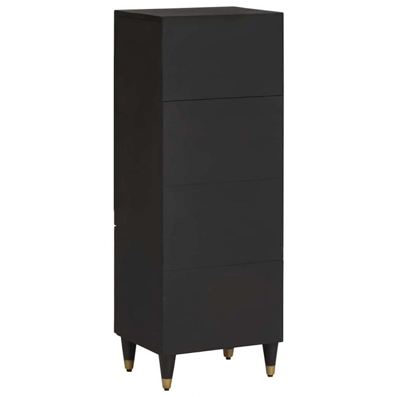 Highboard z półką Czarny 40 x 33 x 110 cm Drewno z mango