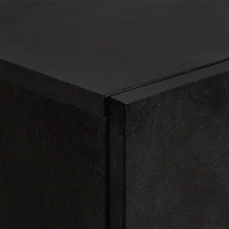Highboard z szufladą Czarny 60 x 33 x 100 cm Drewno z mango