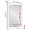 Lustro łazienkowe Z lustrem Czarny i Srebrny 70 x 50 x 2,5 cm