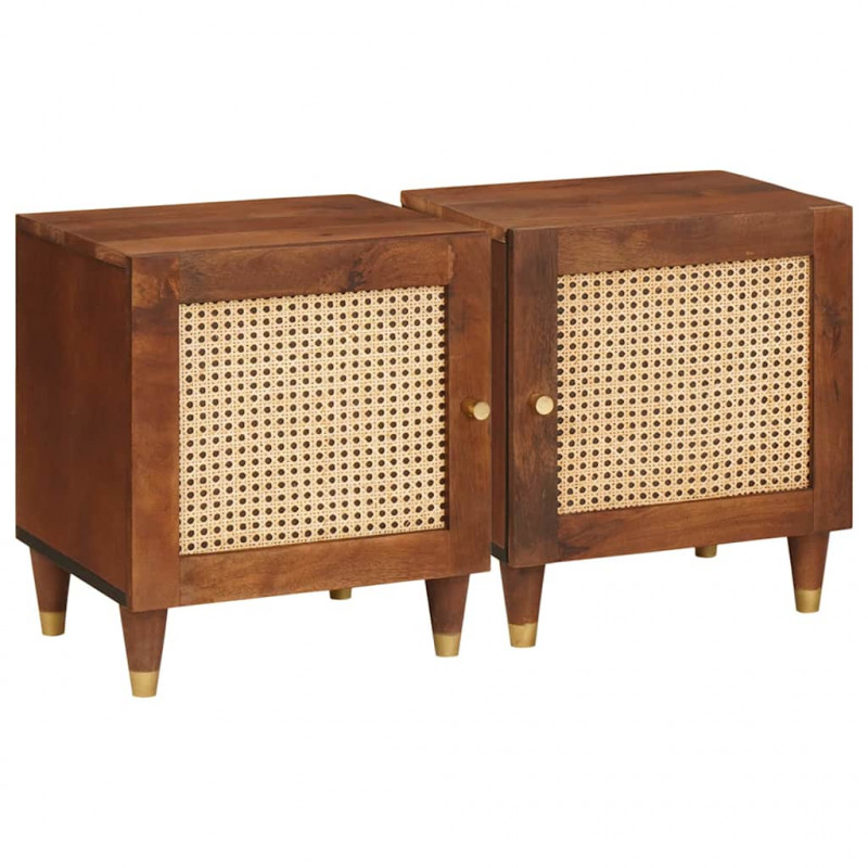Szafka Nocna 2 pcs Brązowy 40 x 33,5 x 46 cm