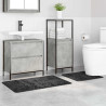 Zestaw mat łazienkowych antypoślizgowych 2 pcs Ciemnoszary PP