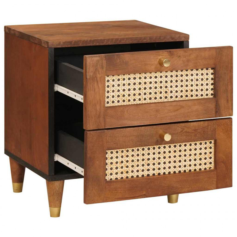 Szafka Nocna z szufladą 2 pcs Brązowy 40 x 33,5 x 46 cm