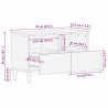 Szafka pod telewizor Brązowy 70 x 33,5 x 46 cm Drewno z mango