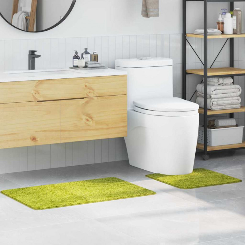 Zestaw mat łazienkowych antypoślizgowych 2 pcs Zielony PP