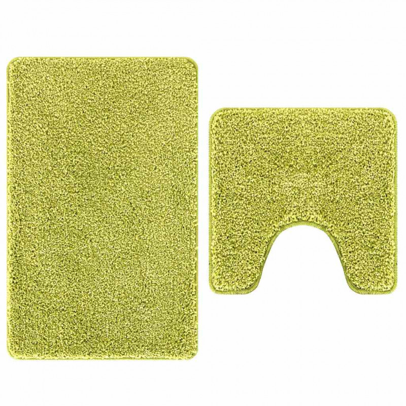 Zestaw mat łazienkowych antypoślizgowych 2 pcs Zielony PP