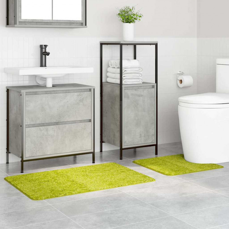 Zestaw mat łazienkowych antypoślizgowych 2 pcs Zielony PP