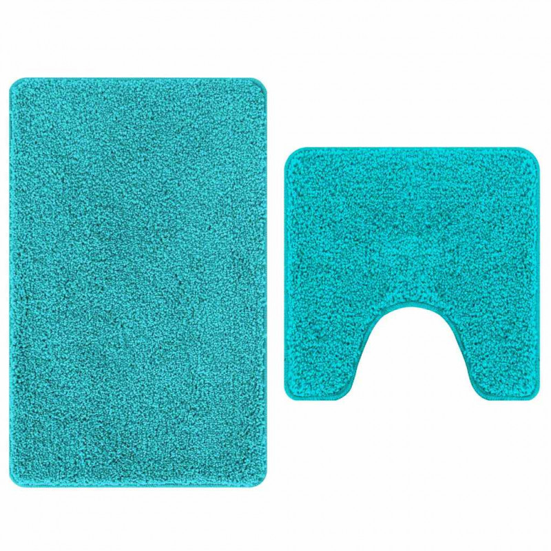 Zestaw mat łazienkowych antypoślizgowych 2 pcs Turkusowy PP