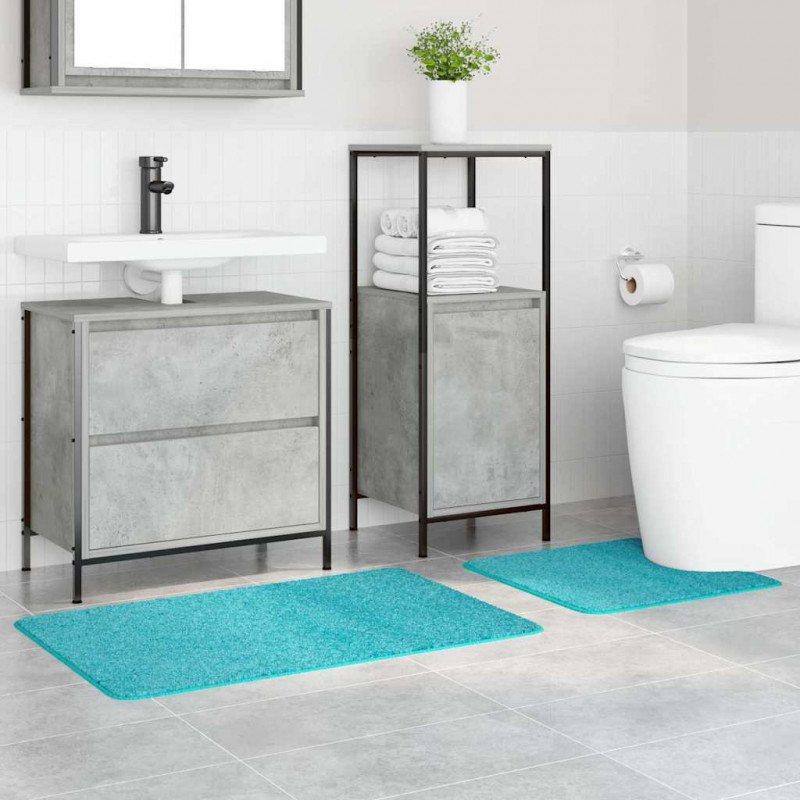 Zestaw mat łazienkowych antypoślizgowych 2 pcs Turkusowy PP