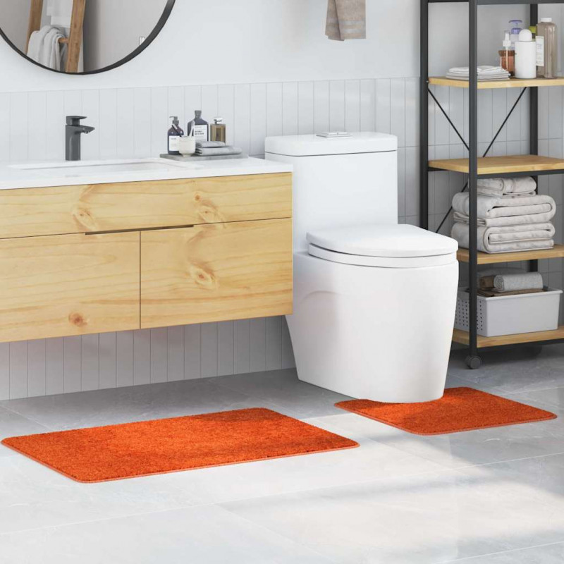 Zestaw mat łazienkowych antypoślizgowych 2 pcs Pomarańczowy PP
