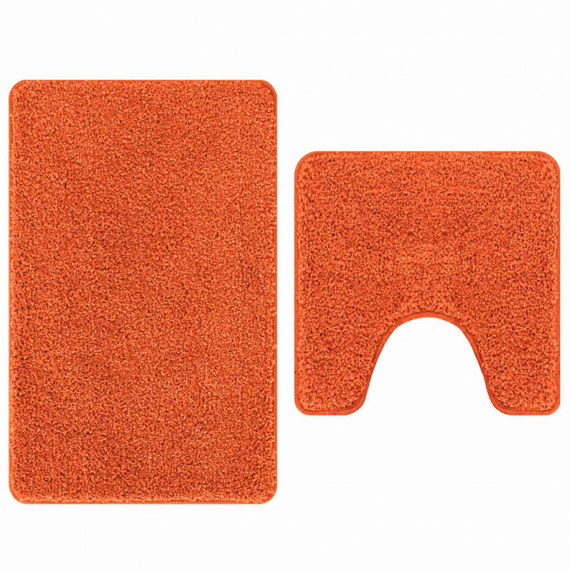 Zestaw mat łazienkowych antypoślizgowych 2 pcs Pomarańczowy PP