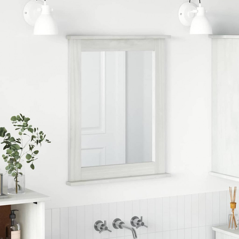 Lustro VIGO Antyczna biel 55,5 x 5 x 70 cm Lite drewno sosnowe