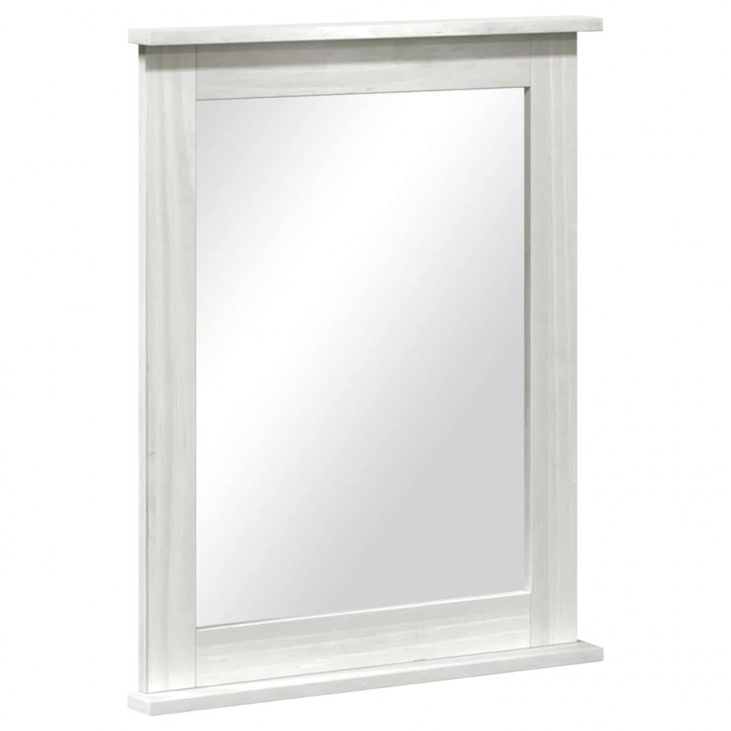 Lustro VIGO Antyczna biel 55,5 x 5 x 70 cm Lite drewno sosnowe