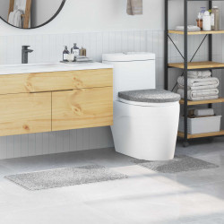 Zestaw mat łazienkowych antypoślizgowych 3 pcs Szary PP