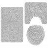 Zestaw mat łazienkowych antypoślizgowych 3 pcs Szary PP