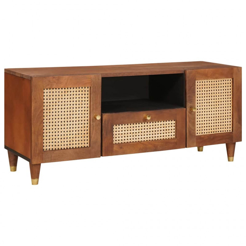 Szafka pod telewizor Brązowy 105 x 33,5 x 46 cm Drewno z mango