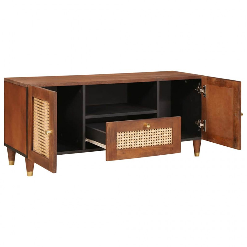 Szafka pod telewizor Brązowy 105 x 33,5 x 46 cm Drewno z mango