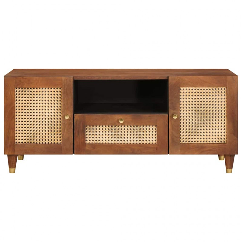 Szafka pod telewizor Brązowy 105 x 33,5 x 46 cm Drewno z mango