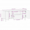 Szafka pod telewizor Brązowy 105 x 33,5 x 46 cm Drewno z mango