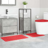 Zestaw mat łazienkowych antypoślizgowych 3 pcs Czerwony PP