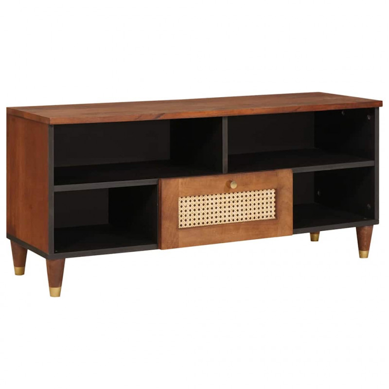 Szafka pod telewizor Brązowy 100 x 33,5 x 46 cm Drewno z mango