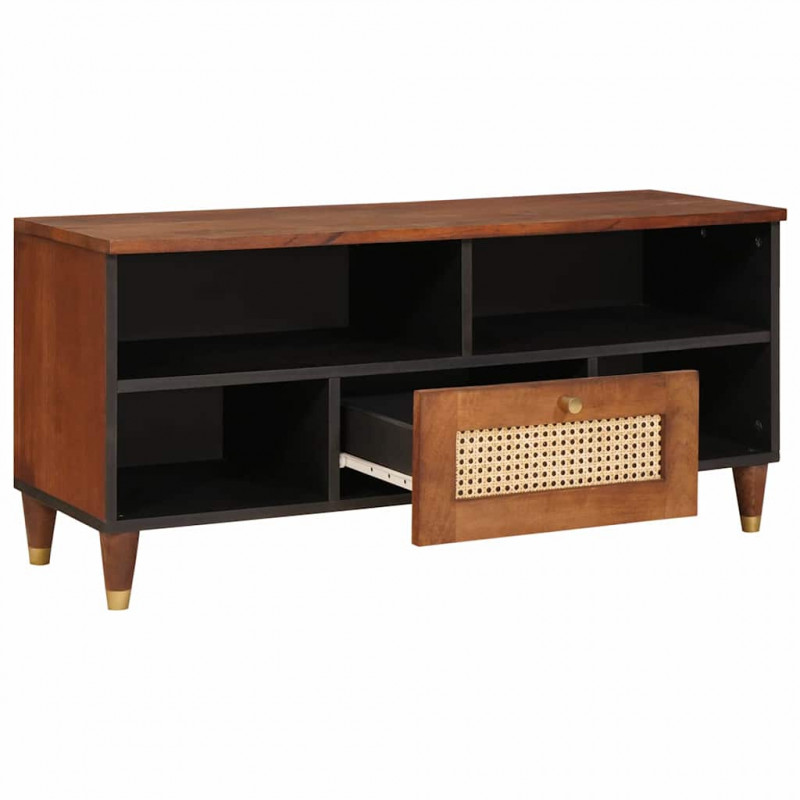 Szafka pod telewizor Brązowy 100 x 33,5 x 46 cm Drewno z mango