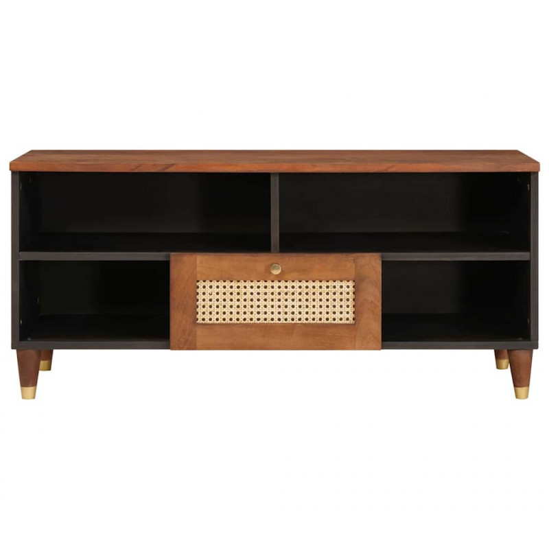 Szafka pod telewizor Brązowy 100 x 33,5 x 46 cm Drewno z mango