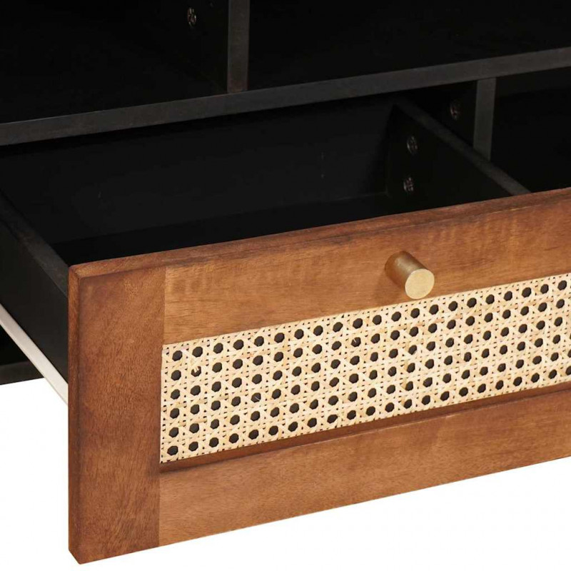 Szafka pod telewizor Brązowy 100 x 33,5 x 46 cm Drewno z mango