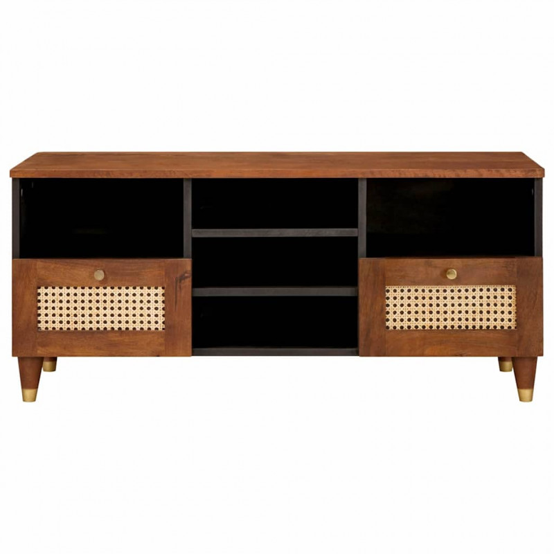 Szafka pod telewizor Brązowy 100 x 33,5 x 46 cm Drewno z mango