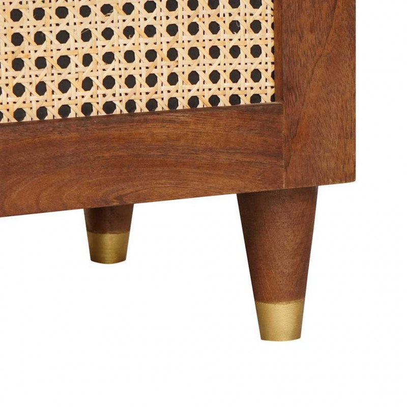 Szafka pod telewizor Brązowy 100 x 33,5 x 46 cm Drewno z mango