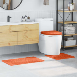 Zestaw mat łazienkowych antypoślizgowych 3 pcs Pomarańczowy PP