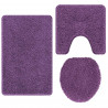 Zestaw mat łazienkowych antypoślizgowych 3 pcs Fioletowy PP