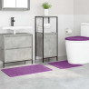 Zestaw mat łazienkowych antypoślizgowych 3 pcs Fioletowy PP