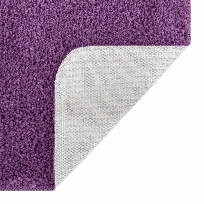 Zestaw mat łazienkowych antypoślizgowych 3 pcs Fioletowy PP